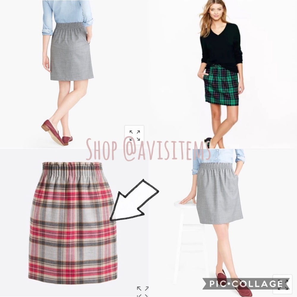 NWT J.Crew City Mini Sidewalk Plaid Skirt